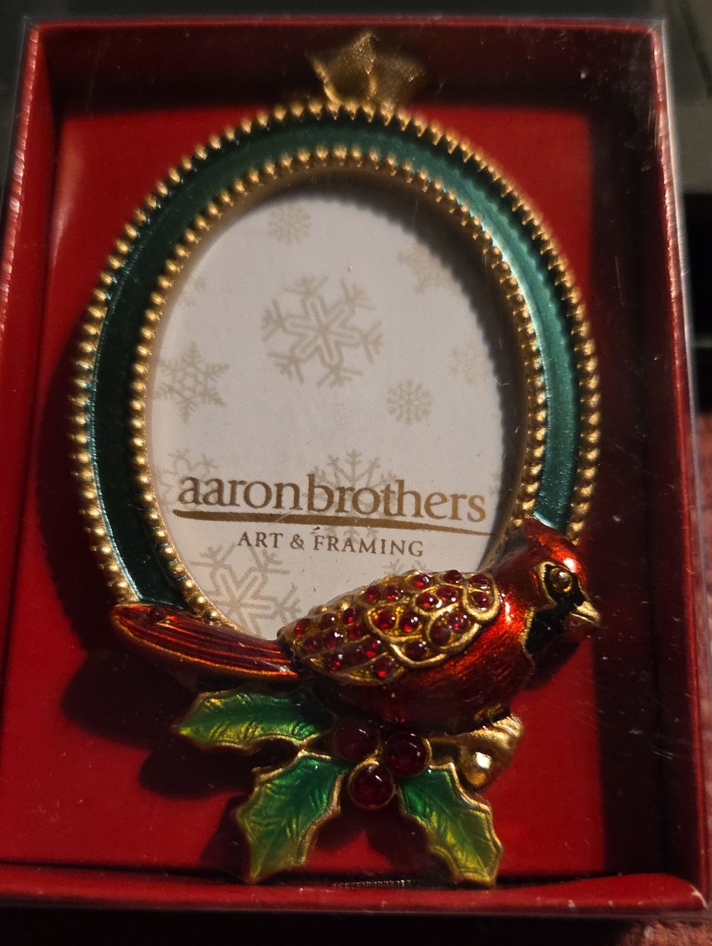 Aaron Brothers Red Cardinal Holiday Ornament Frame